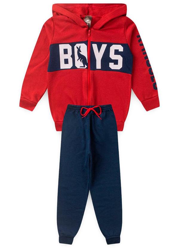 Rosa Azul - Conjunto Inf. Menino Boys Kangulu Vermelho
