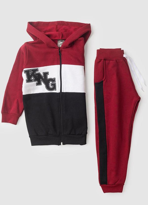 Rosa Azul - Conjunto Inf. Menino Kng Kangulu Bordô