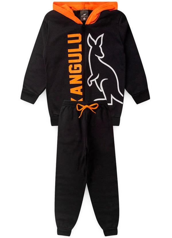 Rosa Azul - Conjunto Inf. Menino Mascote Kangulu Preto