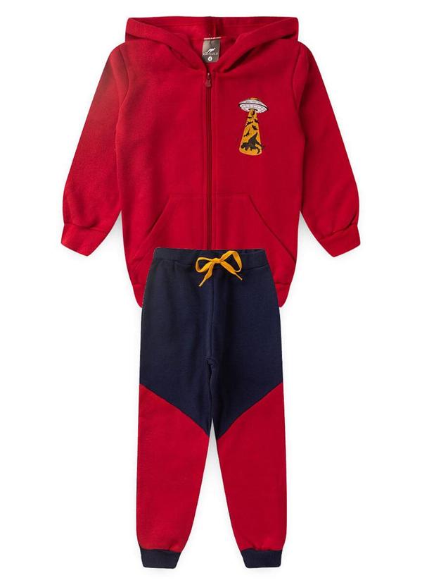 Rosa Azul - Conjunto Inf. Menino Nave Kangulu Vermelho