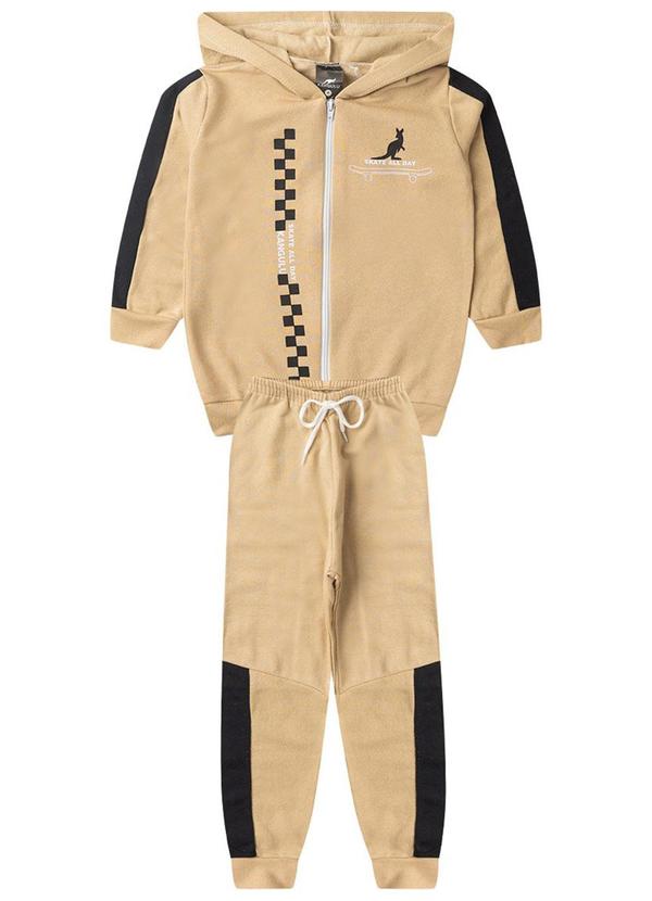 Rosa Azul - Conjunto Inf. Menino Skate All Day Kangulu Bege