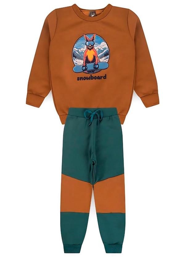 Rosa Azul - Conjunto Inf. Menino Snowboard Kangulu Caramelo