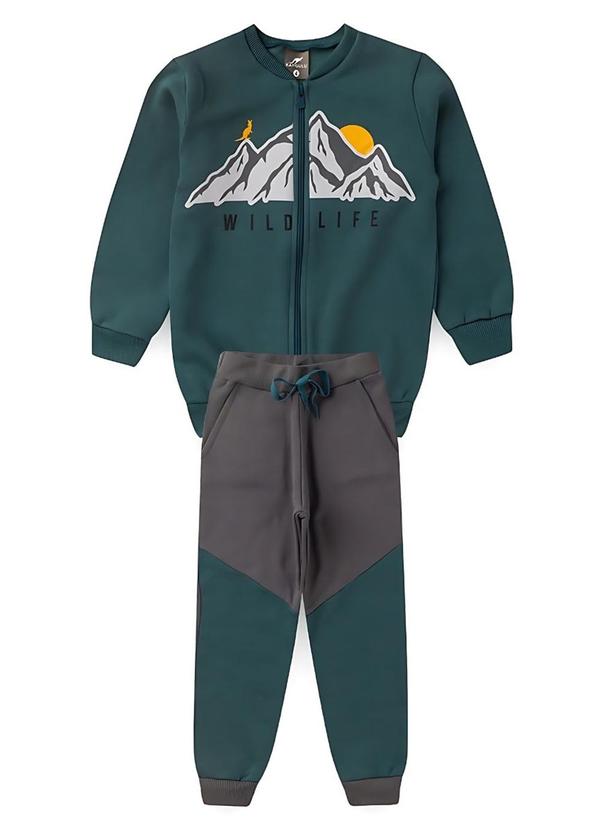 Rosa Azul - Conjunto Inf. Menino Wild Life Verde Mata