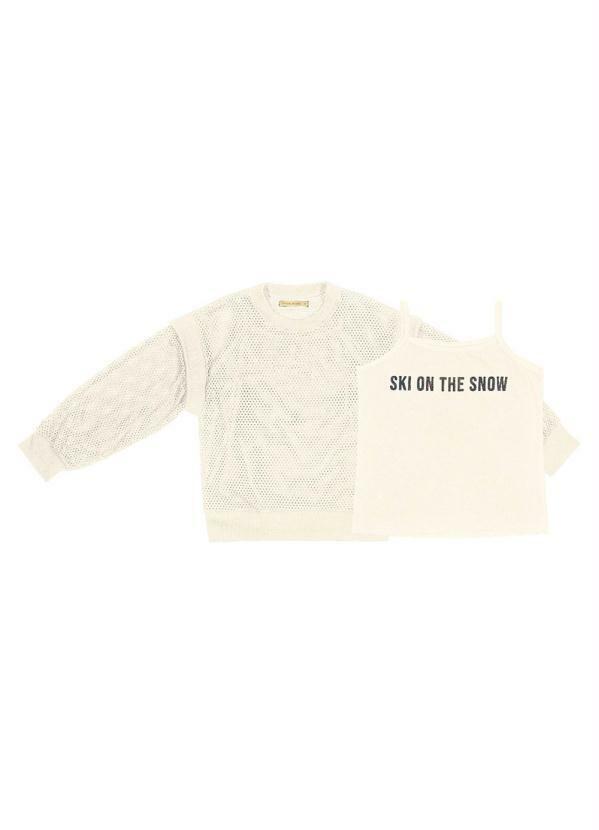 Trick Nick - Conjunto Infantil Blusa e Blusão Snow Bege
