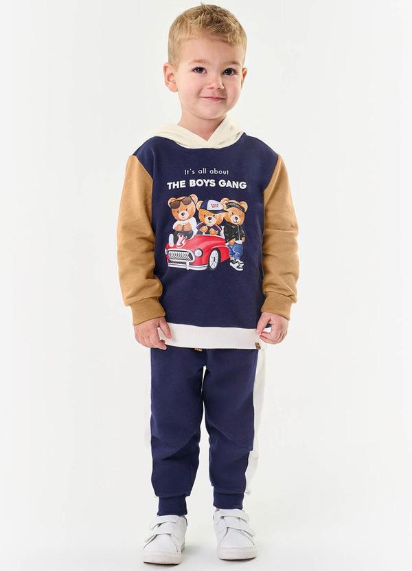 Trick Nick - Conjunto Infantil Blusão com Calça Azul