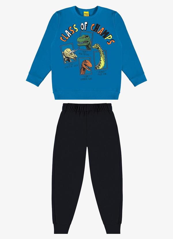 Rovi Kids - Conjunto Infantil Blusão com Calça Azul