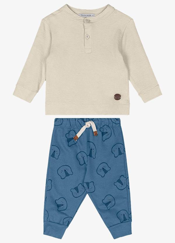 Trick Nick - Conjunto Infantil Blusão com Calça Azul