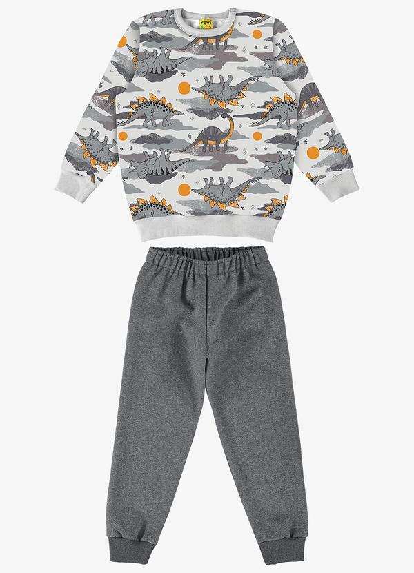 Rovi Kids - Conjunto Infantil Blusão com Calça Cinza