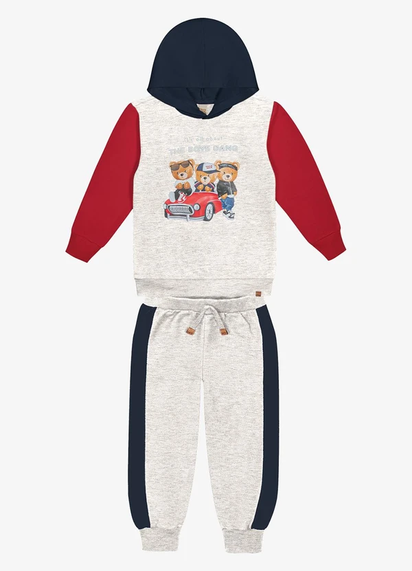 Trick Nick - Conjunto Infantil Blusão com Calça Cinza