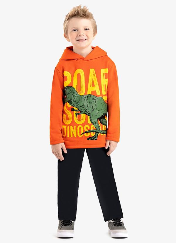 Rovi Kids - Conjunto Infantil Blusão com Calça Laranja