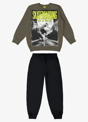 Rovi Kids - Conjunto Infantil Blusão com Calça Verde - ROVI KIDS