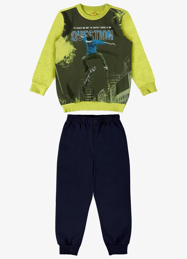 Rovi Kids - Conjunto Infantil Blusão com Calça Verde