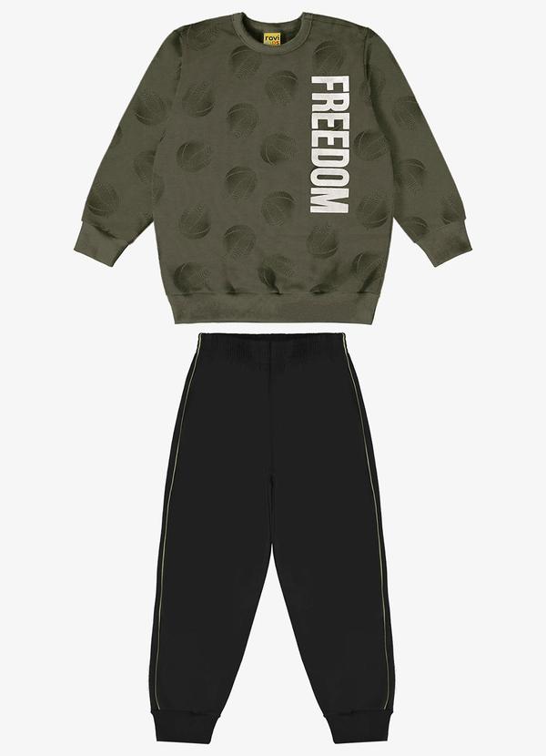 Rovi Kids - Conjunto Infantil Blusão com Calça Verde