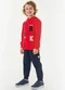Trick Nick - Conjunto Infantil Blusão com Calça Vermelho - variação: Vermelho