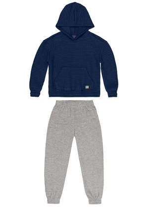 Guloseima - Conjunto Infantil Blusão e Calça Azul - GULOSEIMA