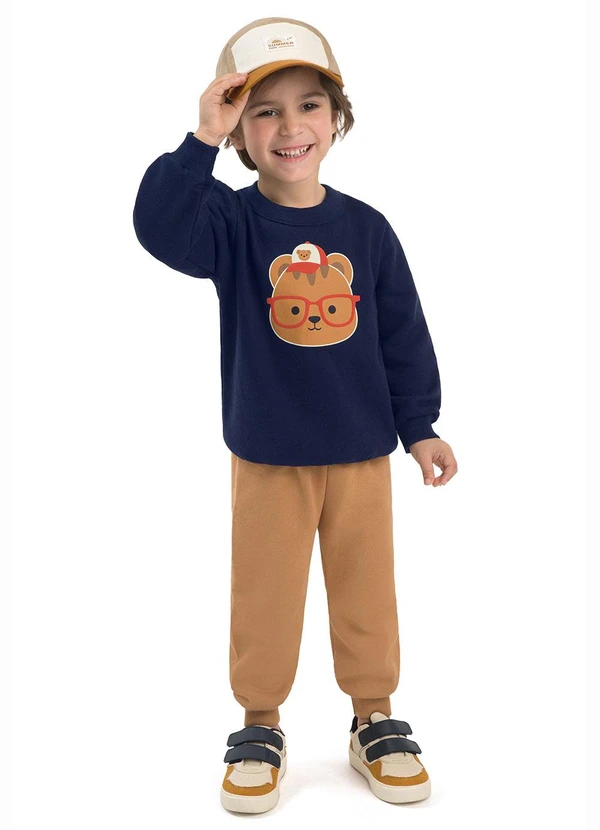 Ddk - Conjunto Infantil Blusão e Calça Azul