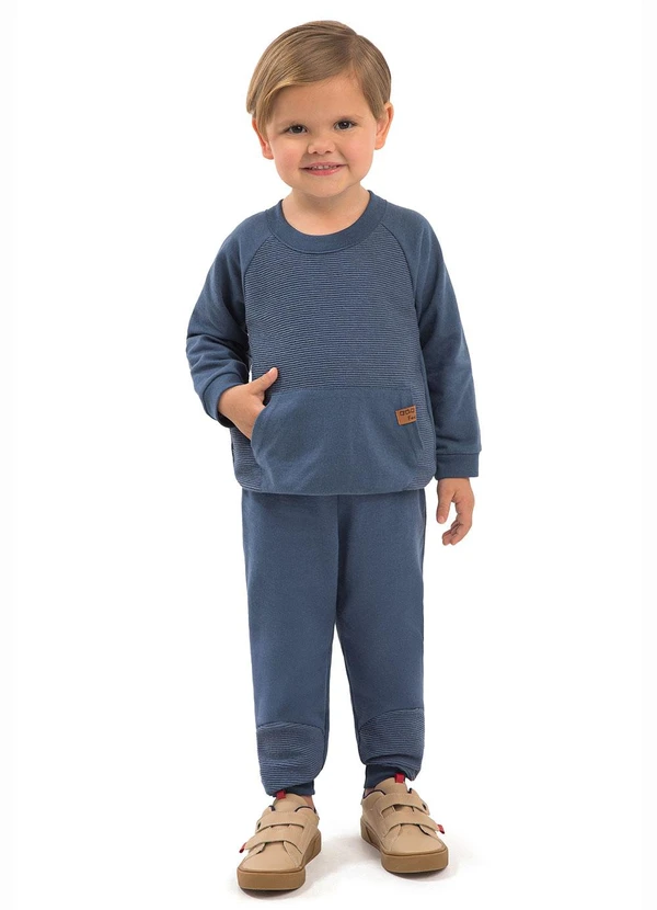 Ddk - Conjunto Infantil Blusão e Calça Azul