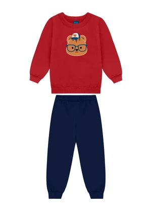 Ddk - Conjunto Infantil Blusão e Calça Bordô - DDK