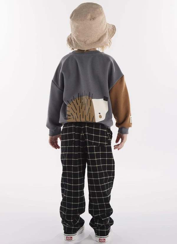 Três e Já - Conjunto Infantil Blusão e Calça Cinza 2