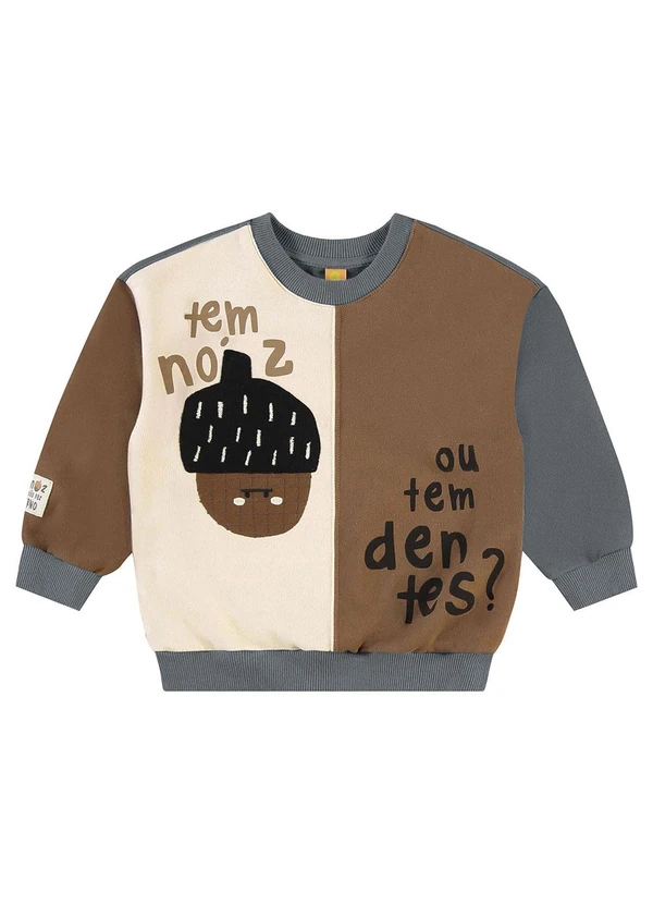 Três e Já - Conjunto Infantil Blusão e Calça Cinza 5