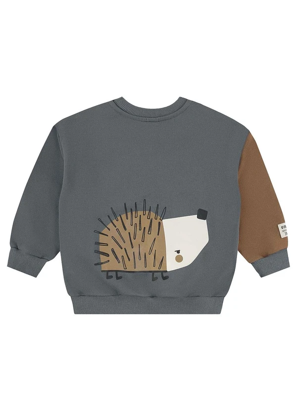 Três e Já - Conjunto Infantil Blusão e Calça Cinza 6