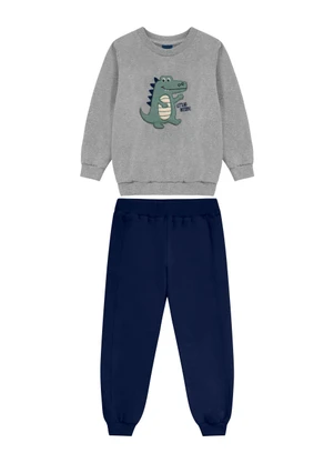 Ddk - Conjunto Infantil Blusão e Calça Cinza - DDK