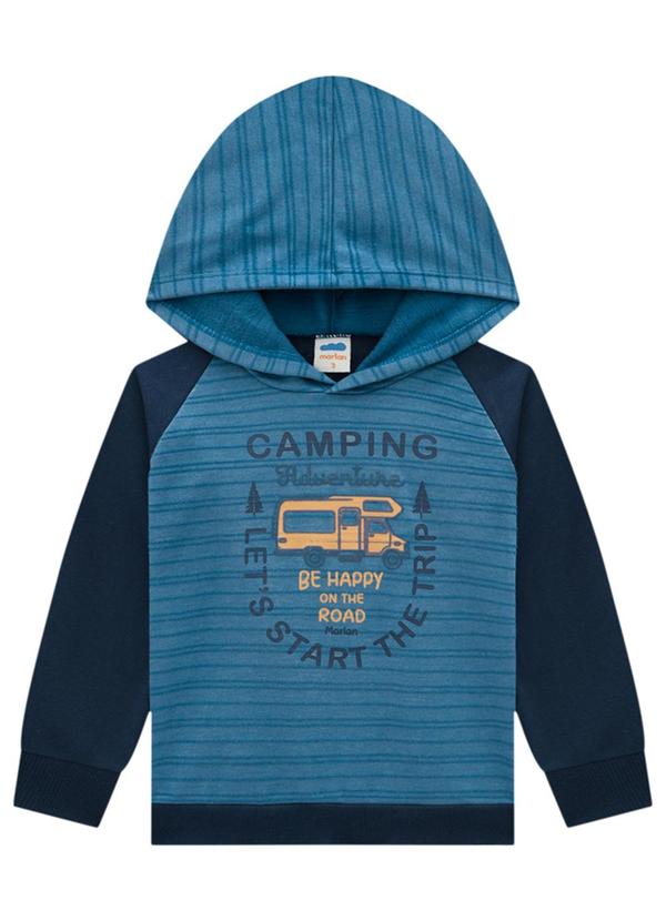 Marlan - Conjunto Infantil Blusão e Calça em Moletom Azul 2