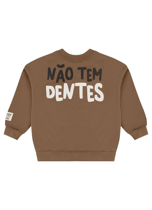 Três e Já - Conjunto Infantil Blusão e Calça Marrom 6