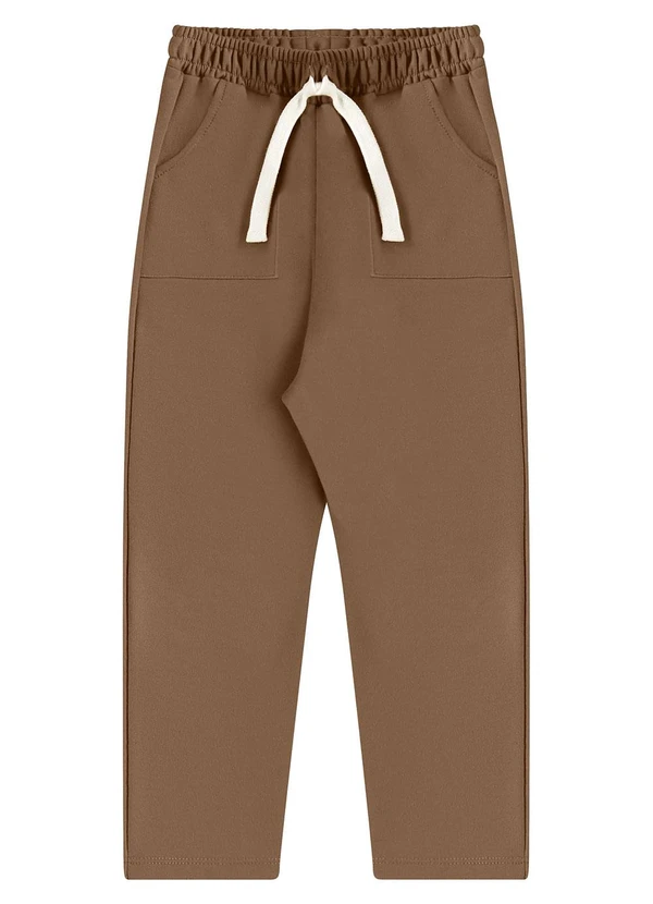 Três e Já - Conjunto Infantil Blusão e Calça Marrom 7