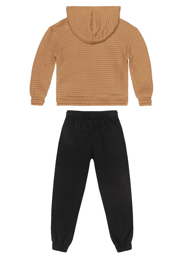 Guloseima - Conjunto Infantil Blusão e Calça Marrom 2