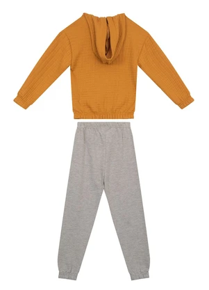Guloseima - Conjunto Infantil Blusão e Calça Marrom - GULOSEIMA