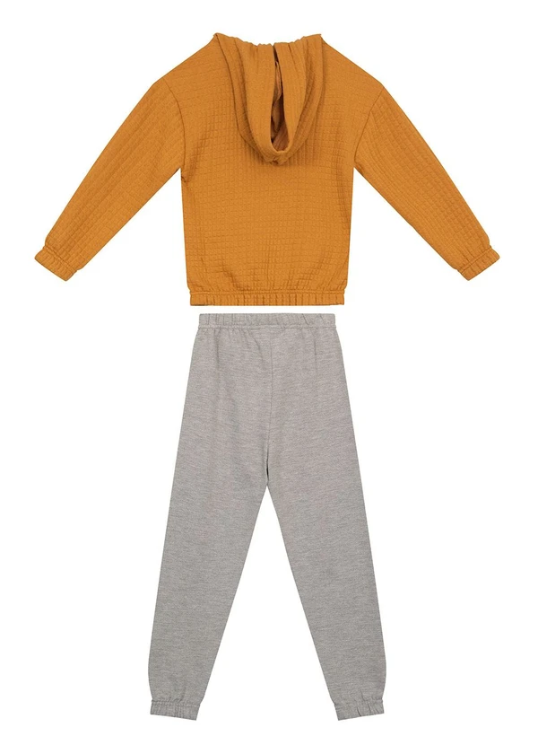 Guloseima - Conjunto Infantil Blusão e Calça Marrom 2