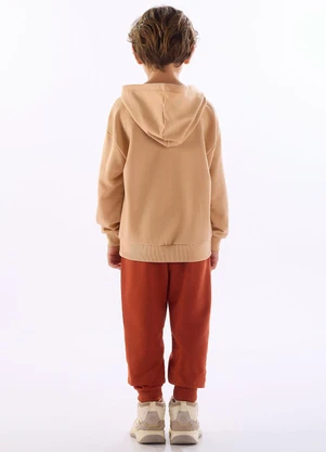 Quimby - Conjunto Infantil Blusão e Calça Marrom - QUIMBY