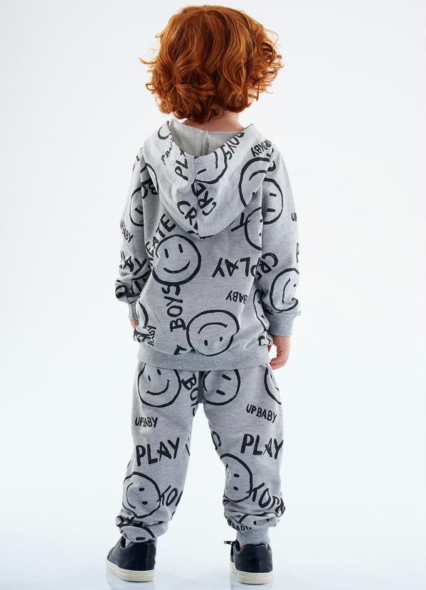 Up Baby - Conjunto Infantil Blusão e Calça Moletom Cinza 2