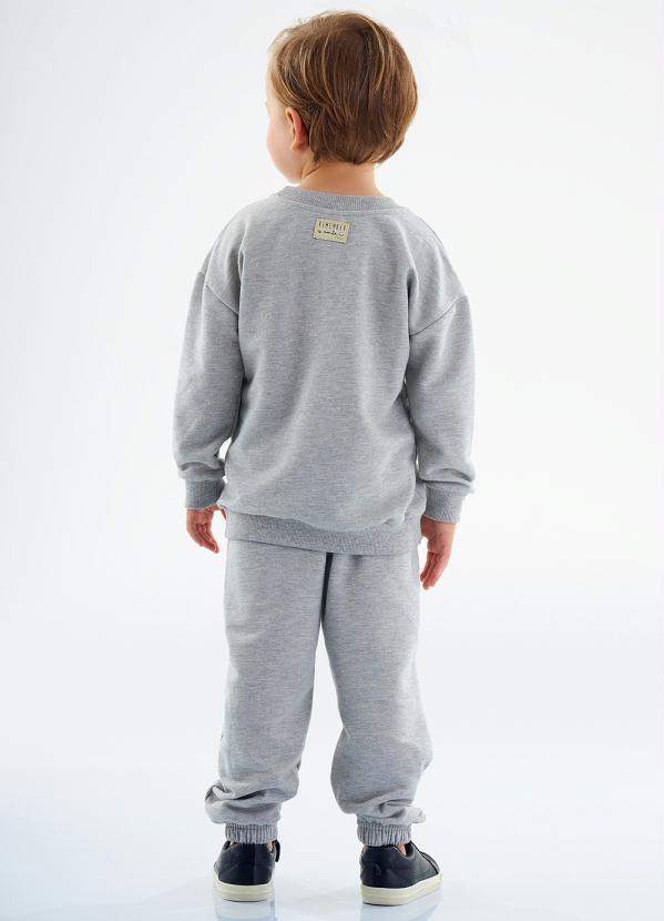 Up Baby - Conjunto Infantil Blusão e Calça Moletom Cinza 2