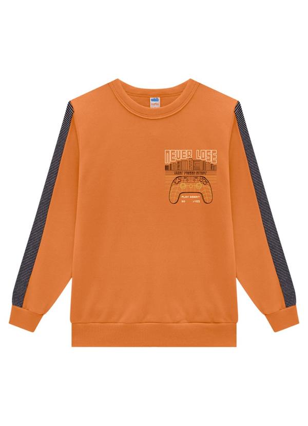 Marlan - Conjunto Infantil Blusão e Calça Moletom Marrom 2