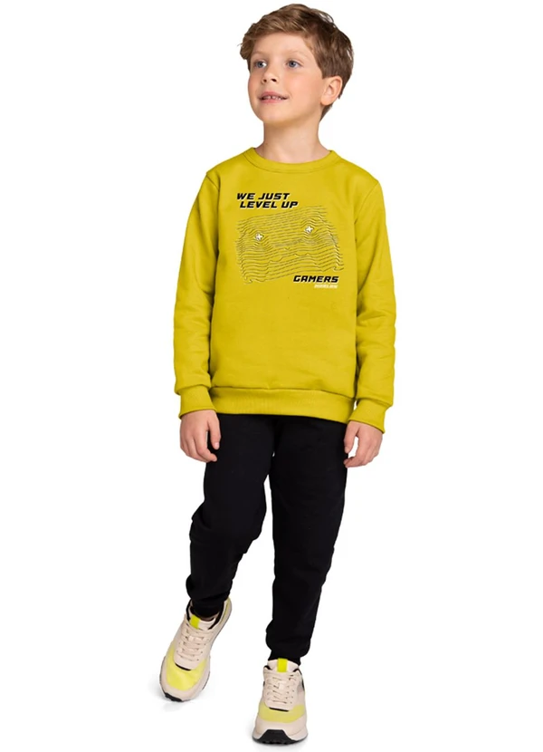 Marlan - Conjunto Infantil Blusão e Calça Moletom Verde