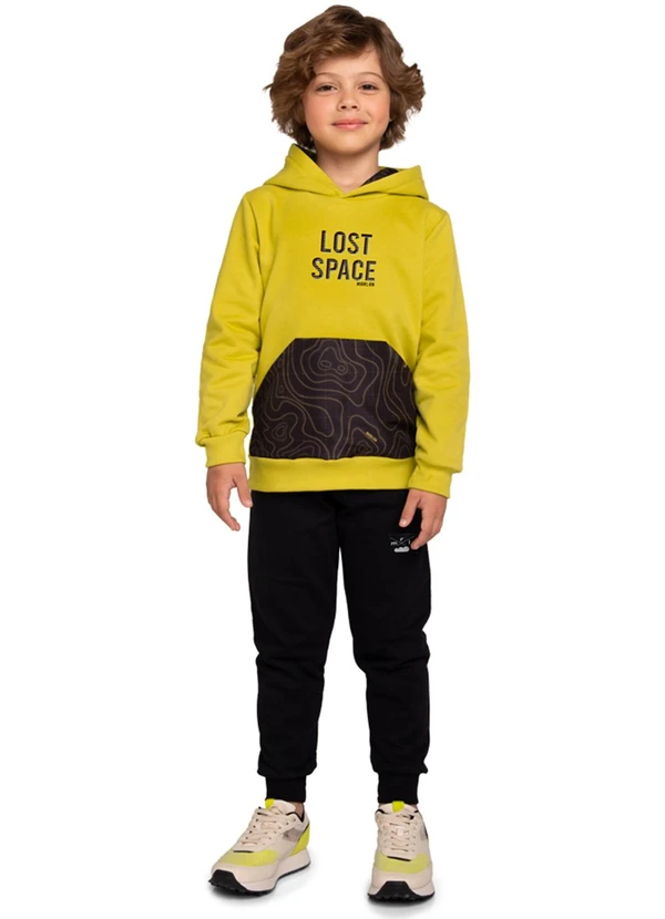 Marlan - Conjunto Infantil Blusão e Calça Moletom Verde