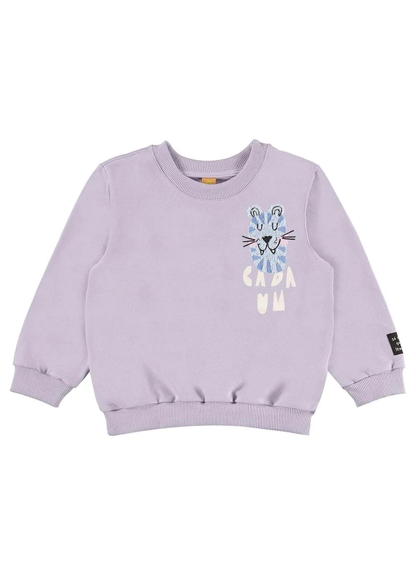 Três e Já - Conjunto Infantil Blusão e Calça Roxo 5