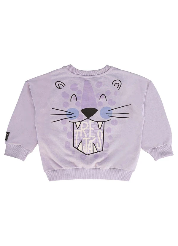 Três e Já - Conjunto Infantil Blusão e Calça Roxo 6