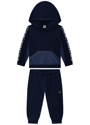 Marlan - Conjunto Infantil Blusão e Calça Tiger Team Azul - MARLAN