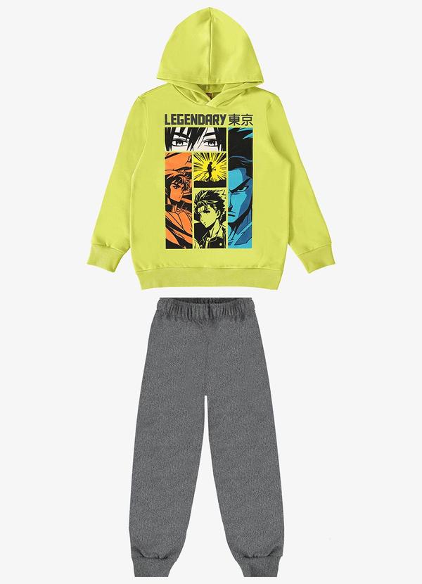 Rovi Kids - Conjunto Infantil Blusão e Calça Verde 1