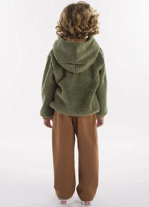 Três e Já - Conjunto Infantil Blusão e Calça Verde - TRÊS E JÁ