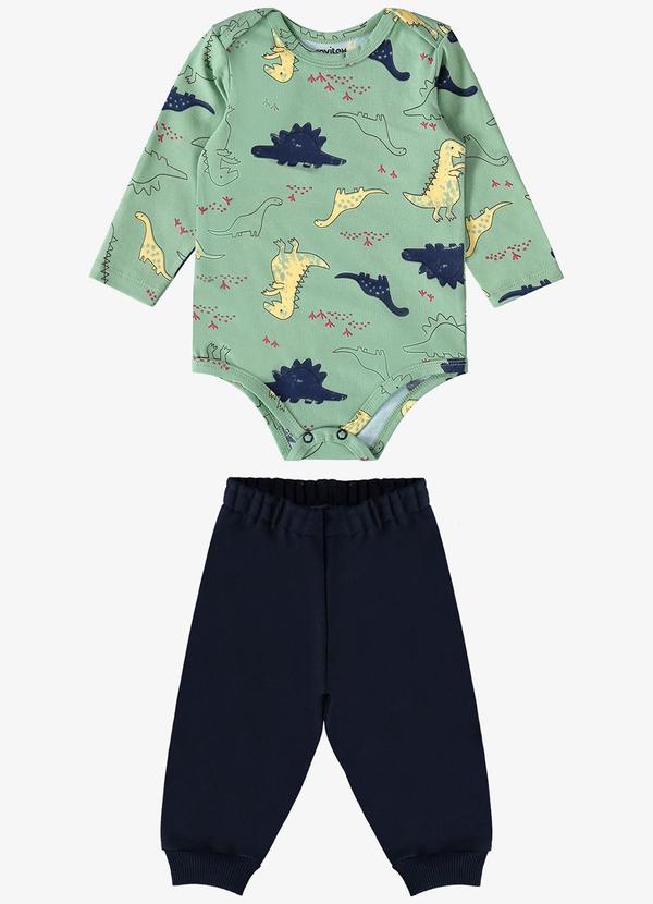 Rovi Kids - Conjunto Infantil Body com Calça Verde