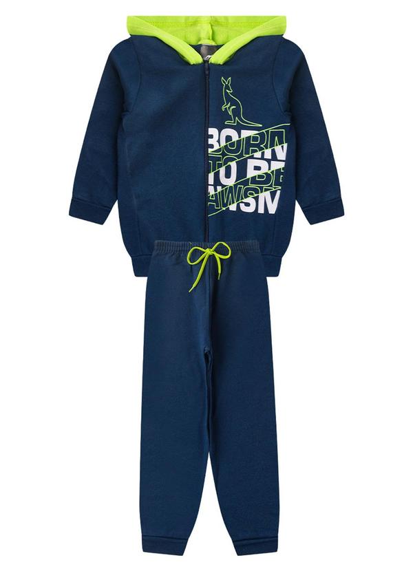 Rosa Azul - Conjunto Infantil Born To Be Kangulu  Azul