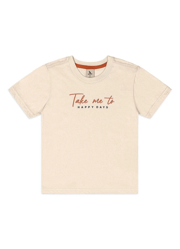 Quimby - Conjunto Infantil Camiseta Bermuda Bege 3