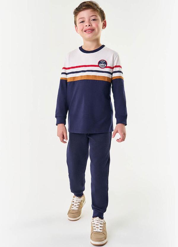 Trick Nick - Conjunto Infantil Camiseta com Calça Azul