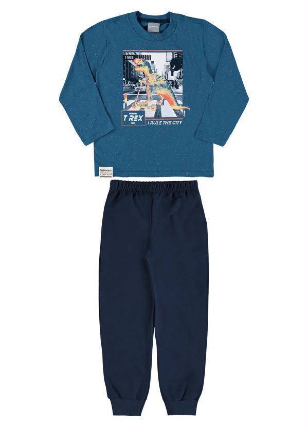 Quimby - Conjunto Infantil Camiseta e Calça Azul 2