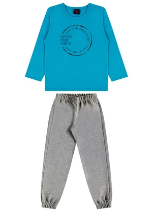 Guloseima - Conjunto Infantil Camiseta e Calça Azul - GULOSEIMA