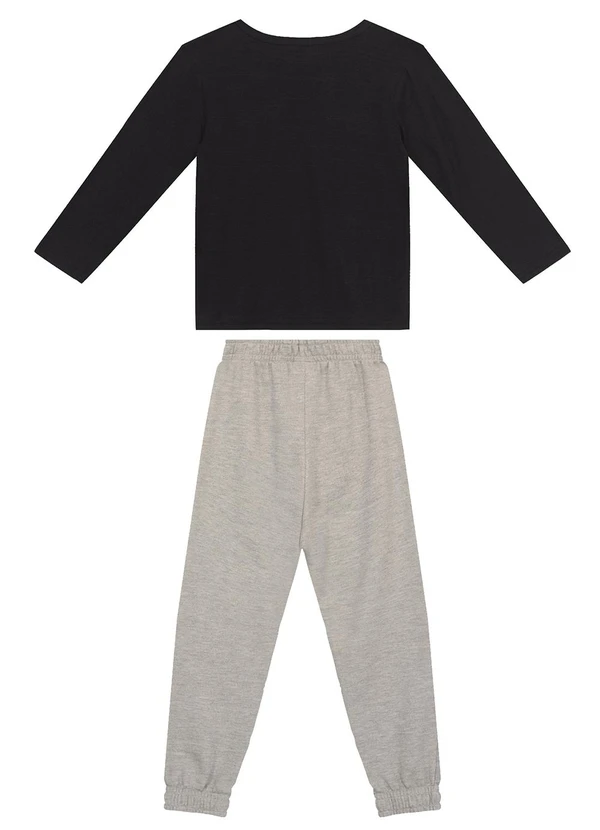 Guloseima - Conjunto Infantil Camiseta e Calça Preto 2
